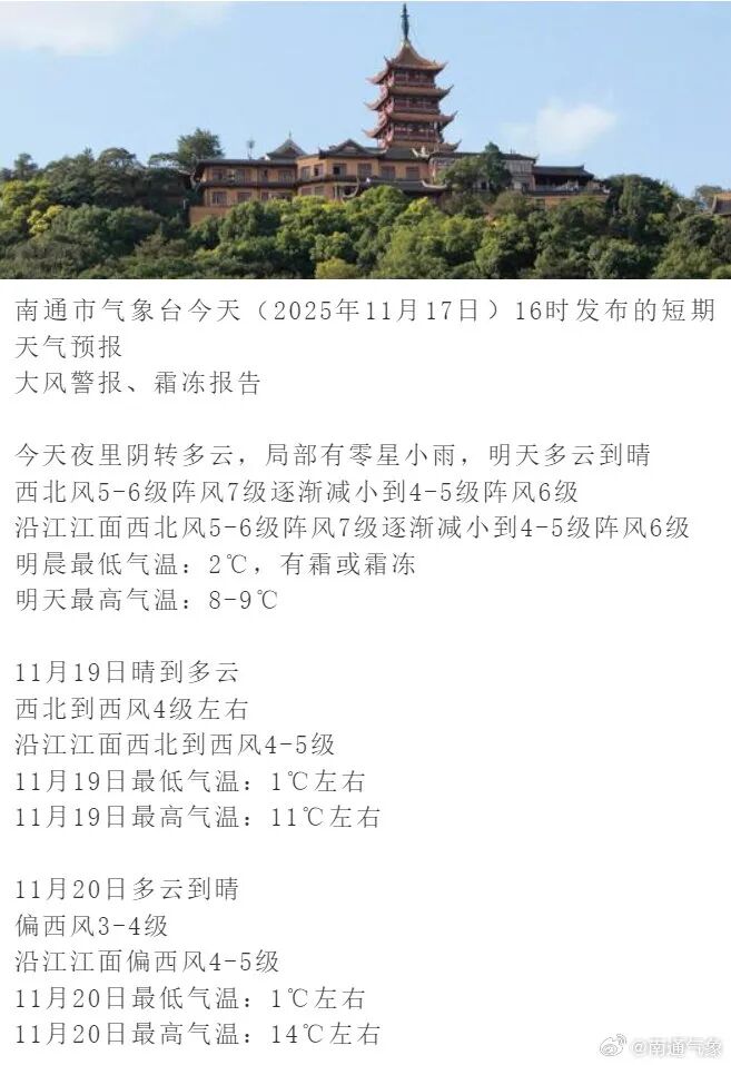 江苏下雪了！南通……