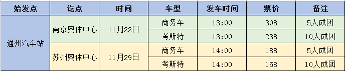 通州客运站开通“球赛直通车”！附购票方式！