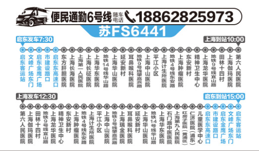 今天起，启东至上海便民通勤班线调整！