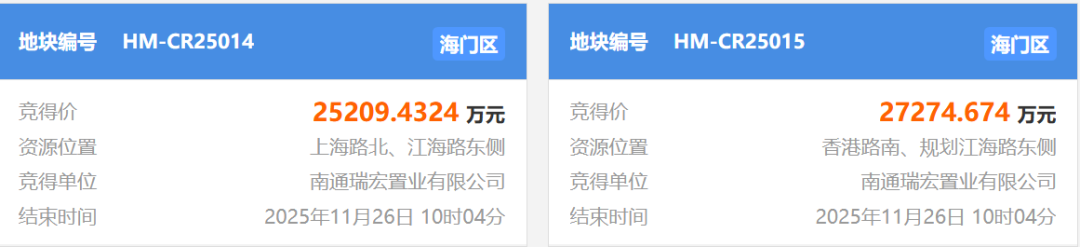 刚刚南通土拍，闪电成交！