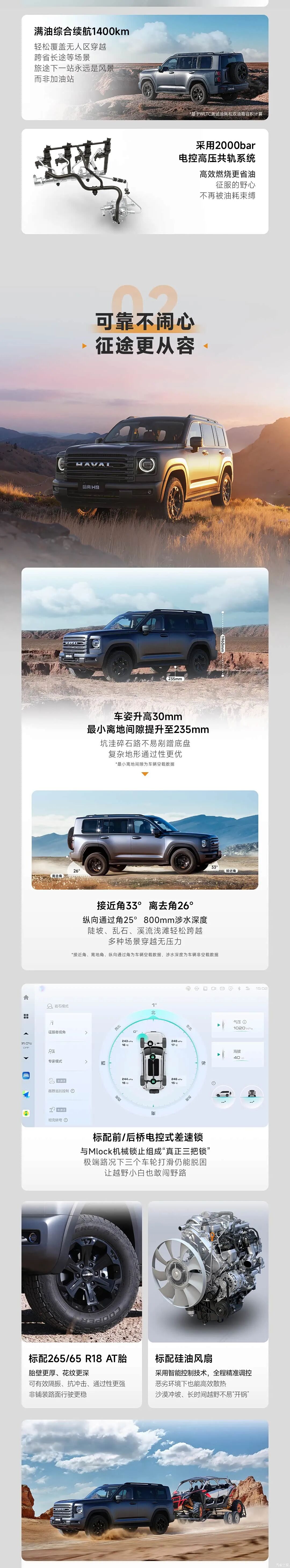 2.4T、490牛·米,AT越野轮胎,800mm涉水深度,续航可达1400km!