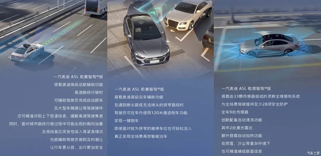 2.0T、340牛·米，多边形格栅，环抱式座舱，限时28.68万入手A5L！