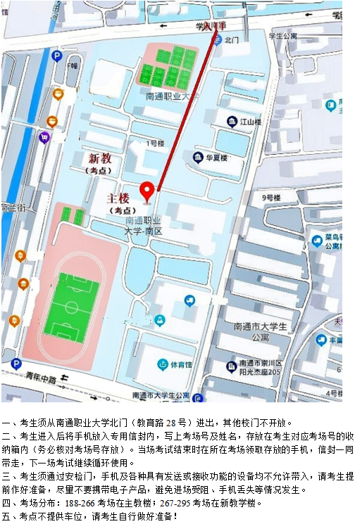 2026年全国硕士研究生招生考试南通市考点考场信息