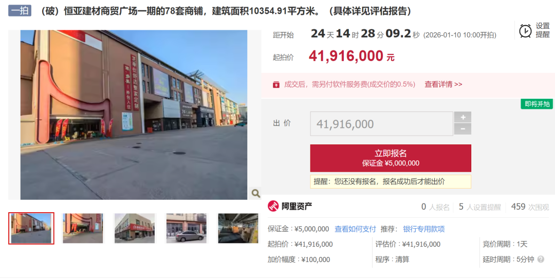 南通地标商场，破产拍卖！