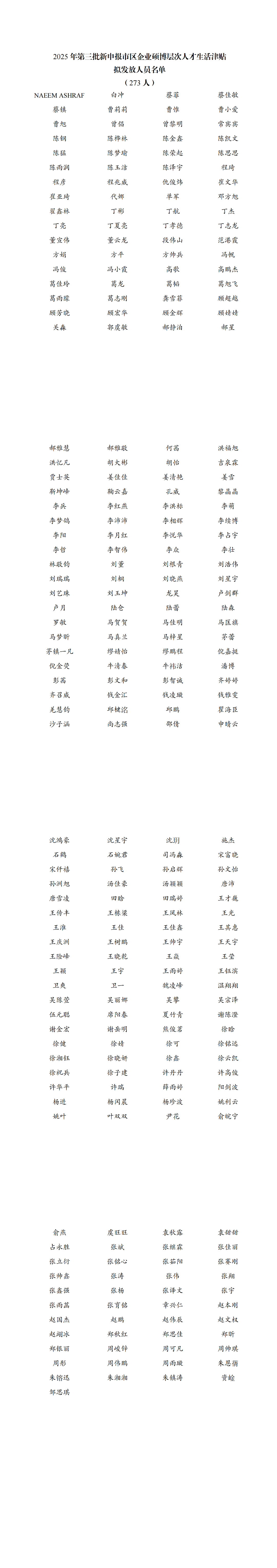 南通12月硕博层次人才生活津贴拟发放！附名单！