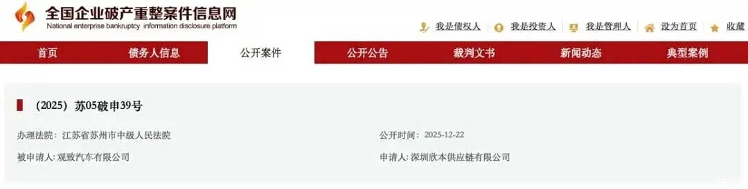 超350亿元股权被冻结 观致汽车被申请破产审查