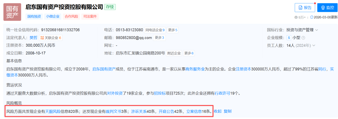启东存量闲置土地盘点丨老牌国企的债务隐忧